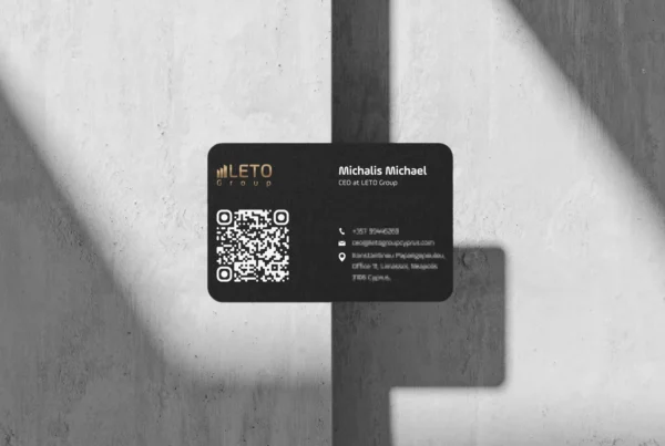 Digital Business Card with QR Code and NFC