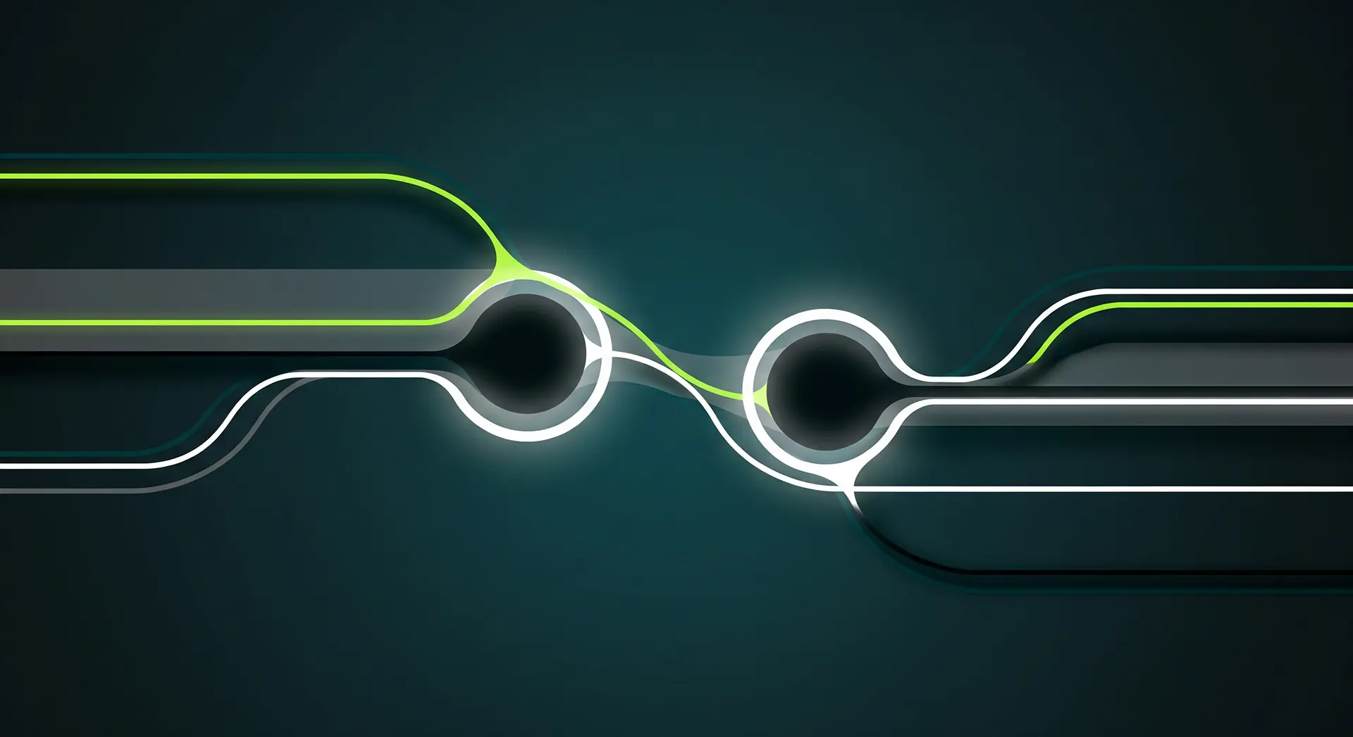 Flowing lines of communication representing a direct, one-on-one partnership with a web designer.