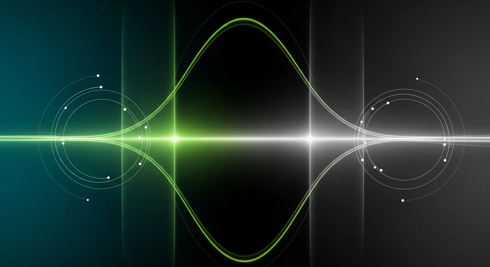 A stable, glowing digital waveform representing reliable, ongoing support after a website launch.
